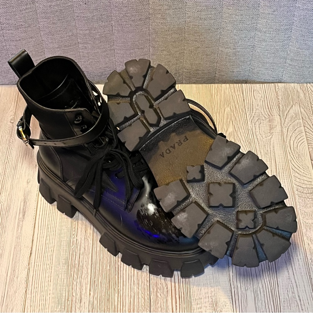 Chunky Black Combat Boots - Picture 3 of 7